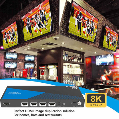 8K HDMI Splitter 1 in 4 out Audio Extractor application