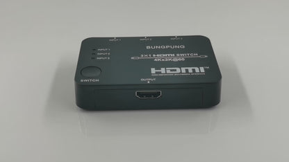 HDMI Switch 3 in 1 out 4K 60Hz introduction