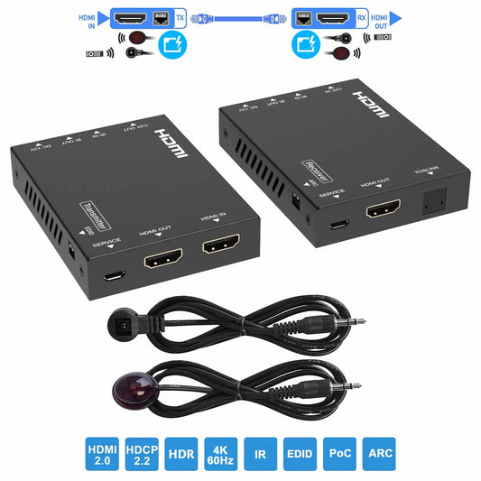 4K HDMI Extender over CAT6 Cable 70m IR Transmission ARC main