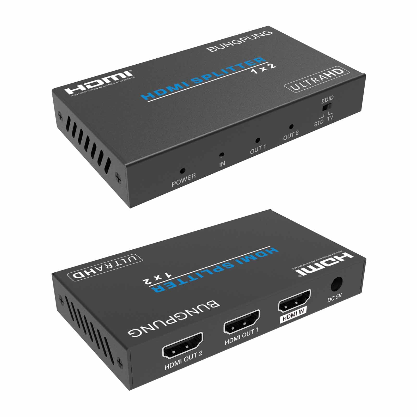 HDMI Splitter 1 in 2 out 4K 60Hz main 1